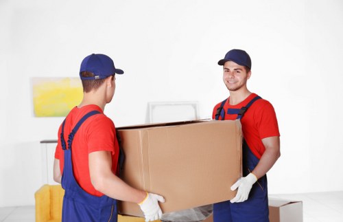 Student removals service in Richmonduponthames with boxes and moving van