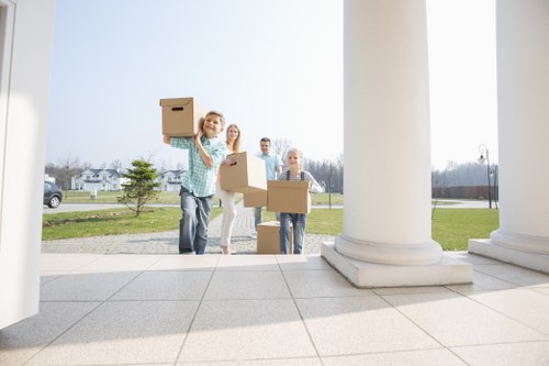 Moving van with sorted recyclable materials in Richmond upon Thames