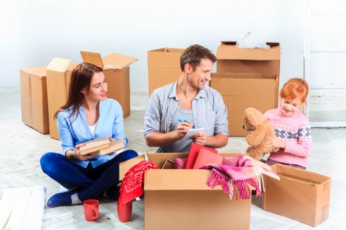 Boxes and moving equipment prepared for removals in Richmond upon Thames