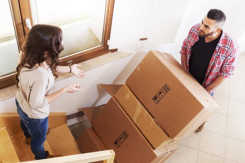 Staff assessing risks and planning a safe removals operation