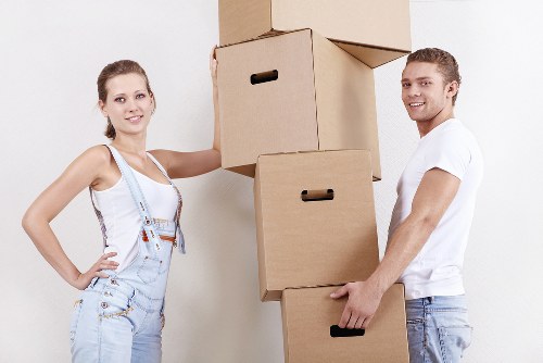 Organised packing materials and labeled boxes for Richmond upon Thames relocation