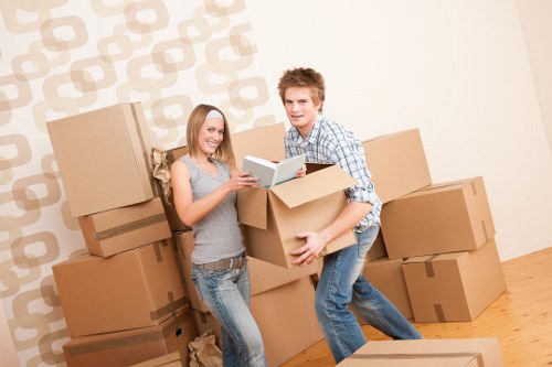 Professional man and van in Richmond upon Thames handling furniture delivery