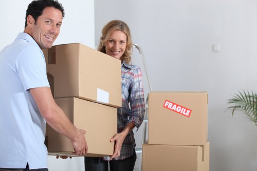 Packing materials and careful handling for a house move